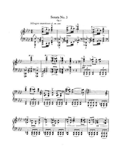 Brahms Piano Sonata No 3 Op 5 In F Minor Sheet Music