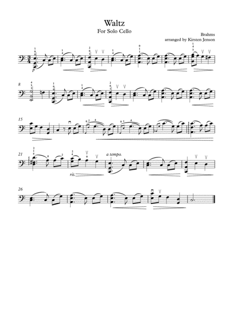 Brahms Waltz Sheet Music