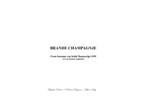 Brande Champagnje Anonimous 1599 Arr For Flute Or Any Instr N C And Harpschord Sheet Music