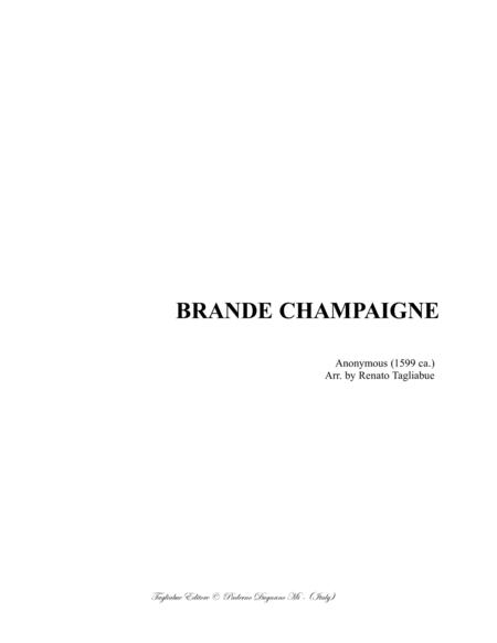 Brande Champagnje Anonymous 1599 Arr For Sabar Choir Sheet Music