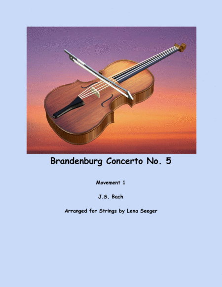 Brandenburg Concerto No 5 Two Violins And Cello Sheet Music