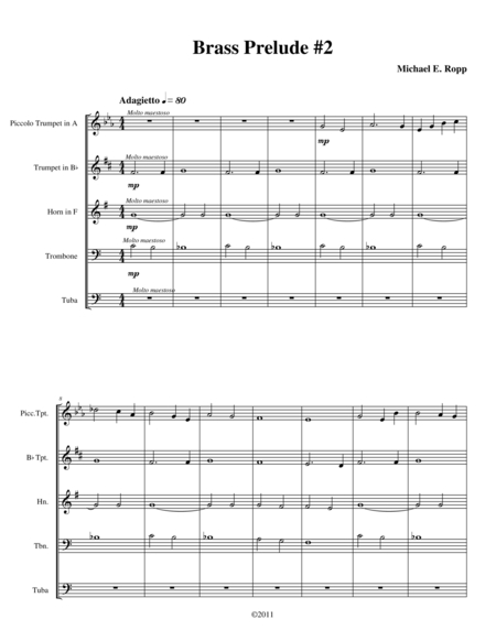 Free Sheet Music Brass Prelude 2