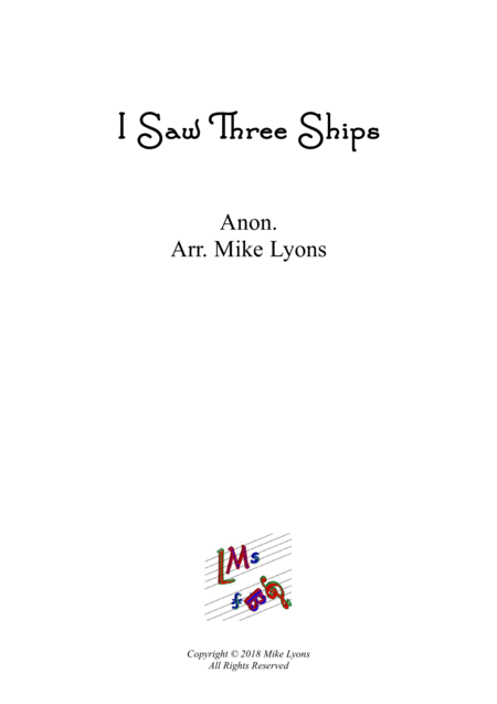 Brass Quintet I Saw Three Ships Sheet Music