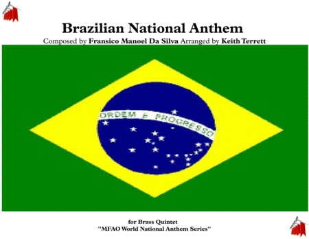 Free Sheet Music Brazillian National Anthem For Brass Quintet Mfao World National Anthem Series