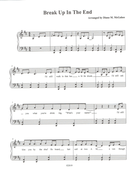 Break Up In The End Sheet Music