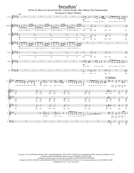 Breathin Sheet Music