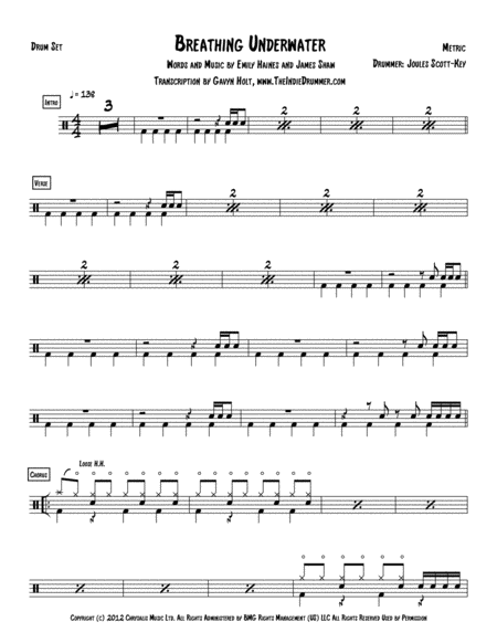 Breathing Underwater Sheet Music