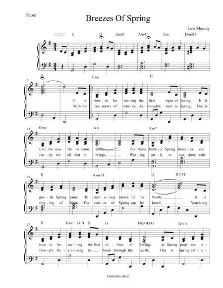 Breezes Of Spring Sheet Music