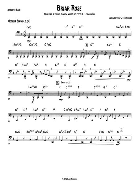 Free Sheet Music Briar Rose Swing Version Of The Sleeping Beauty Waltz
