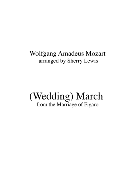 Free Sheet Music Bridal March Marriage Of Figaro String Quartet For String Quartet