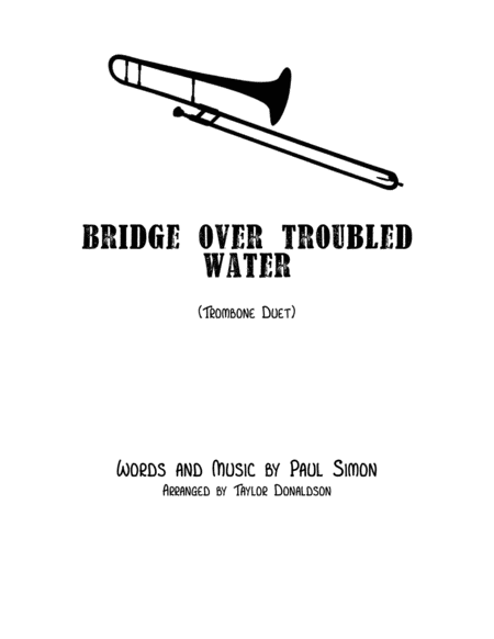 Bridge Over Troubled Water Trombone Duet Sheet Music