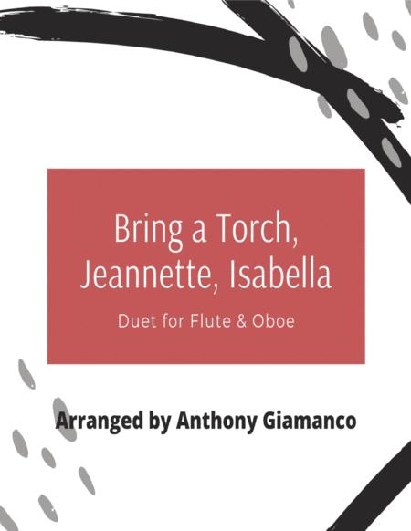 Bring A Torch Jeannette Isabella Duet For Flute And Oboe Sheet Music