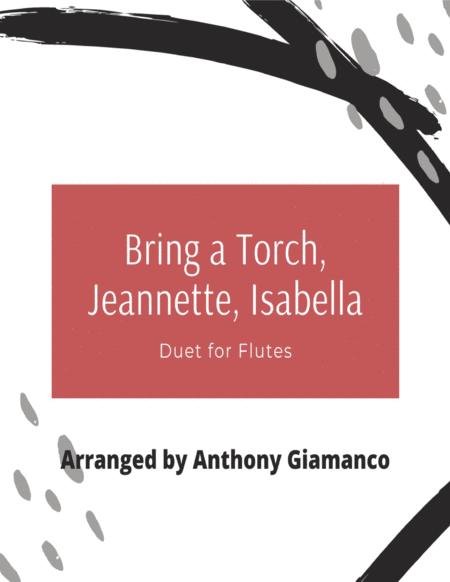 Bring A Torch Jeannette Isabella Flute Duet Sheet Music