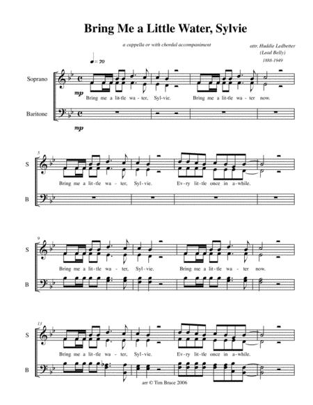 Bring Me A Little Water Silvie Sheet Music