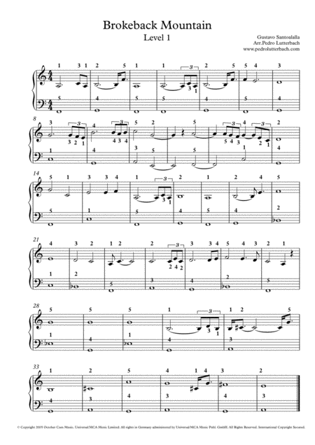 Brokeback Mountain Theme Sheet Music