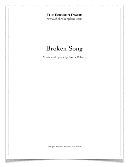 Free Sheet Music Broken Song