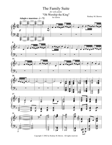 Brown Piano Suite 1 Sheet Music