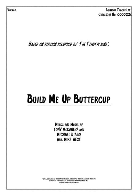 Free Sheet Music Build Me Up Buttercup Vocals