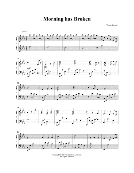 Free Sheet Music Bunessan