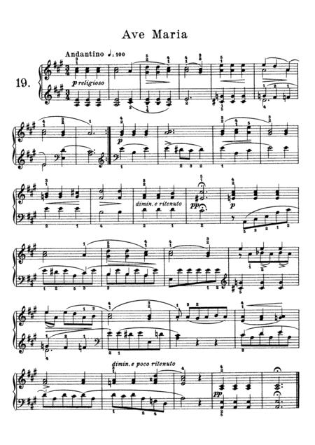 Burgmller Ave Maria Op 100 No 19 Complete Version Sheet Music