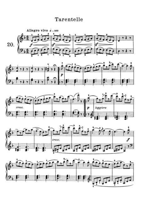 Free Sheet Music Burgmller Tarantella Op 100 No 20 Complete Version