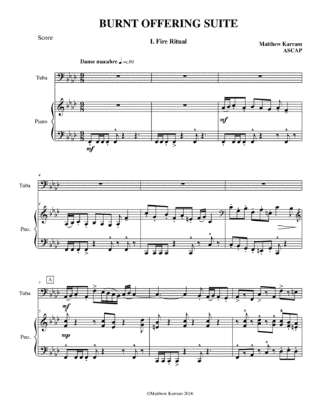 Burnt Offering Suite Sheet Music