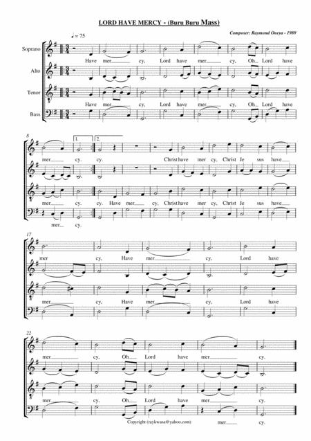 Buru Buru Mass Sheet Music