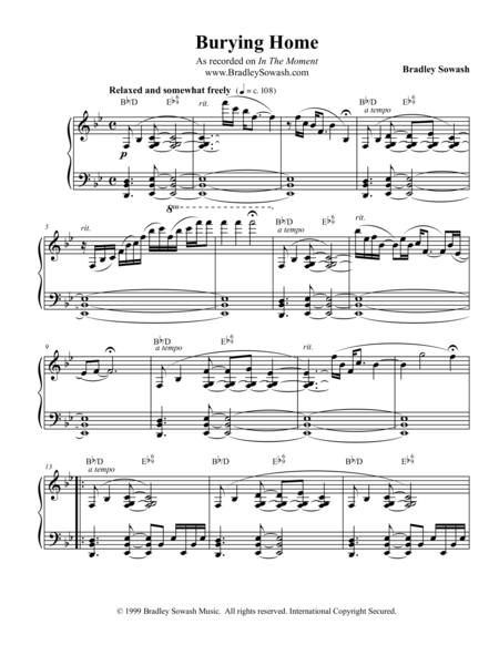 Burying Home Sheet Music