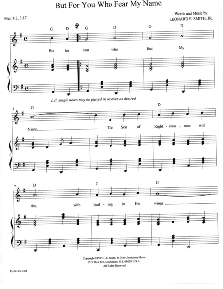 Free Sheet Music But For You Who Fear My Name