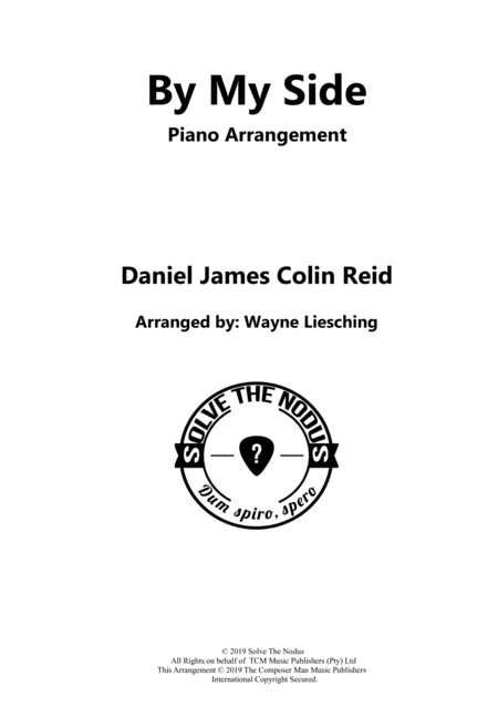 By My Side Piano Arrangement Sheet Music