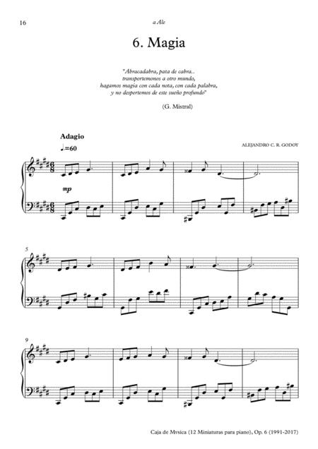 Free Sheet Music Caja De Mvsica Op 6 2017 6 Magia