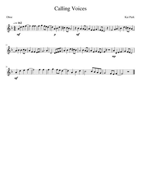 Free Sheet Music Calling Voices