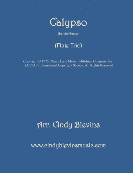 Free Sheet Music Calypso For Flute Trio