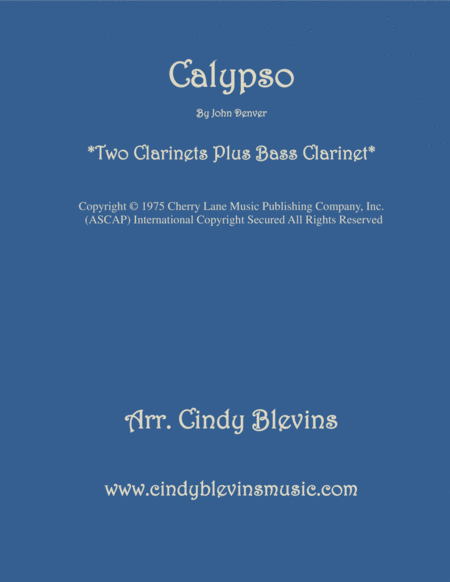 Calypso For Two Clarinets And Bass Clarinet Sheet Music