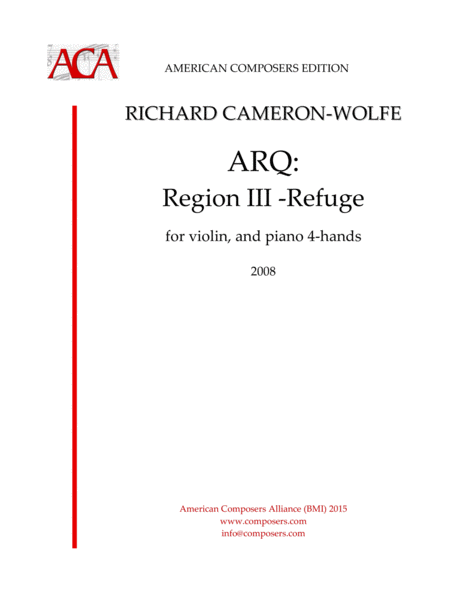 Cameron Wolfe Arq Region Iii Refuge Sheet Music