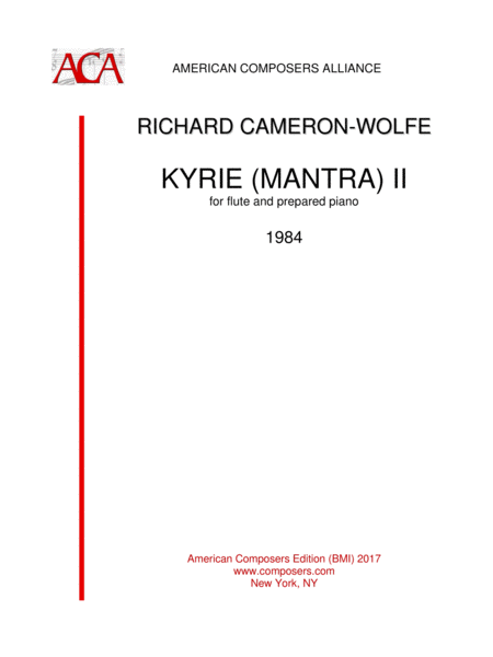 Free Sheet Music Cameron Wolfe Kyrie Mantra Ii