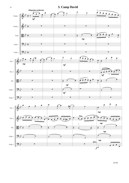 Camp David For String Quintet Sheet Music