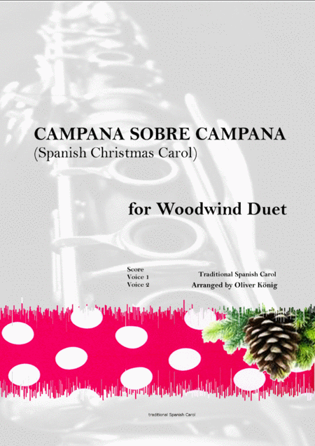 Campana Sobre Campana Spanish Christmas Carol For Woodwind Duet Sheet Music