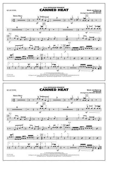 Canned Heat From Napoleon Dynamite Arr Michael Brown Quad Toms Sheet Music