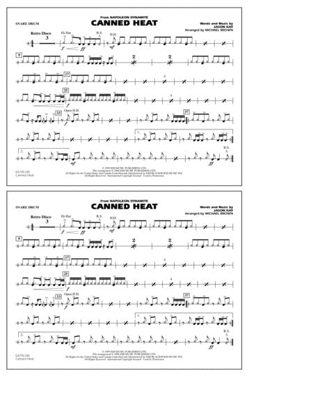 Free Sheet Music Canned Heat From Napoleon Dynamite Arr Michael Brown Snare Drum