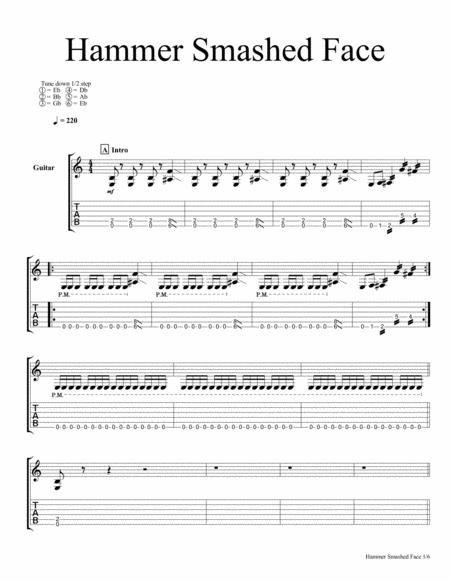 Cannibal Corpse Hammer Smashed Face Sheet Music