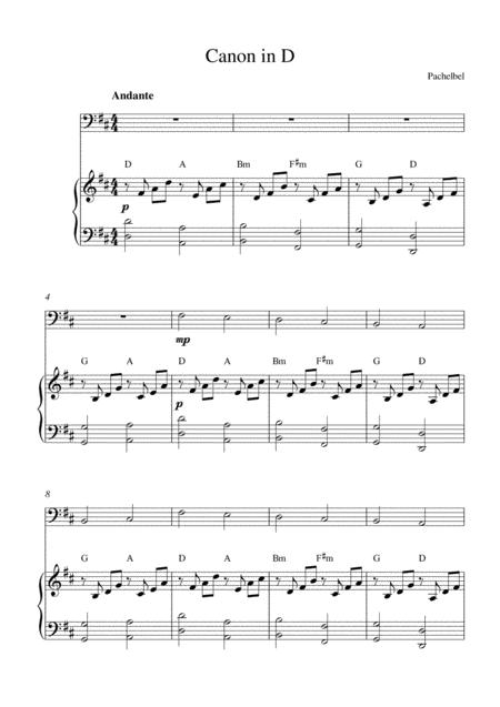 Free Sheet Music Canon In D For Cello Solo And Piano Accompaniment