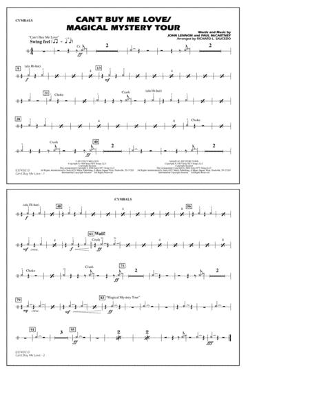 Cant Buy Me Love Magical Mystery Tour Arr Richard L Saucedo Cymbals Sheet Music