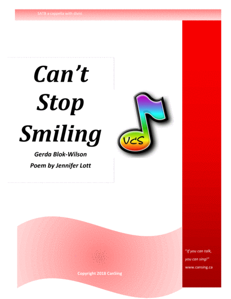 Free Sheet Music Cant Stop Smiling