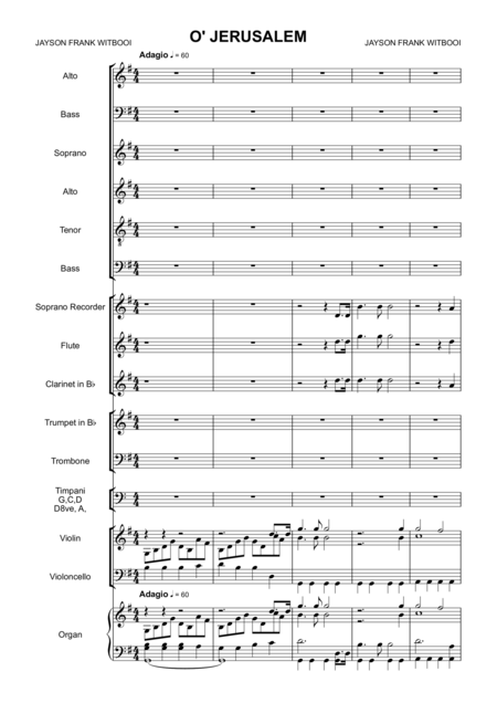 Cantata 2 Mov V O Jerusalem Sheet Music