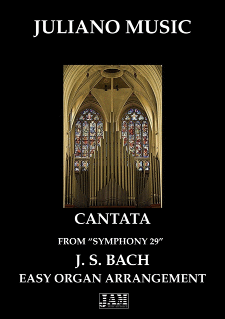 Cantata From Sinfonia 29 Easy Organ C Version Js Bach Sheet Music