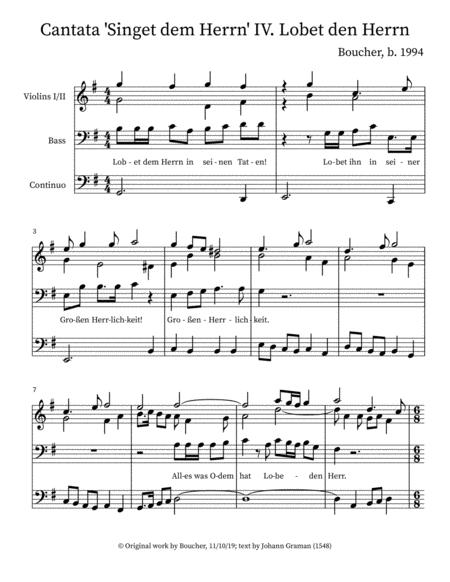 Free Sheet Music Cantata Singet Dem Herrn Ein Neus Lied Iv Recitative