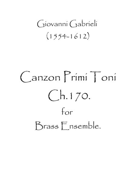 Canzon Primi Toni Ch 170 Sheet Music