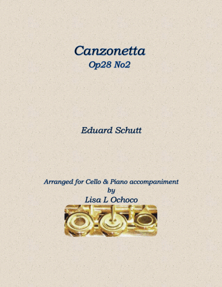 Canzonetta Op28 No2 For Cello And Piano Sheet Music