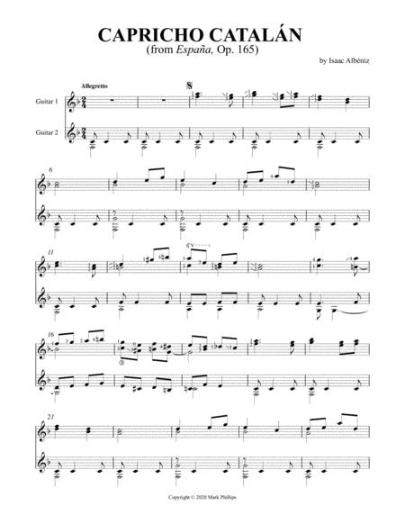 Free Sheet Music Capricho Catalan